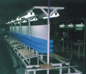 INSERTION WORK STATION WITH MANUAL FREE FLOW CONVEYOR AND BIN HOLDING FIXTURE